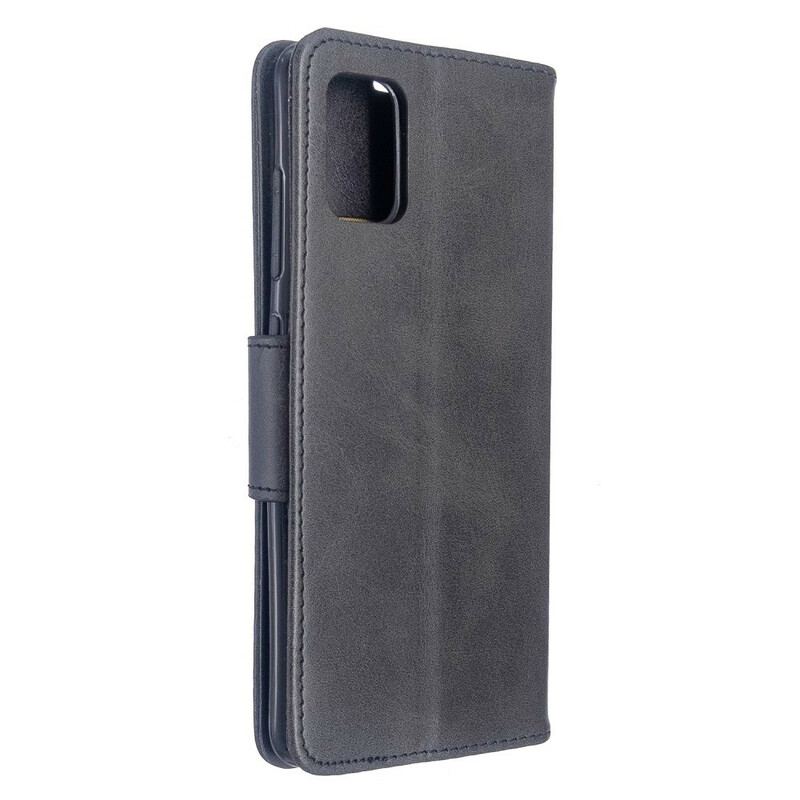 Flip Cover Samsung Galaxy A51 Læder Cover Glat Flap Skrå