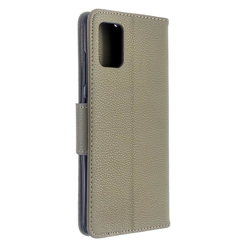 Flip Cover Samsung Galaxy A51 Læder Cover Litchi Rabat Oblique