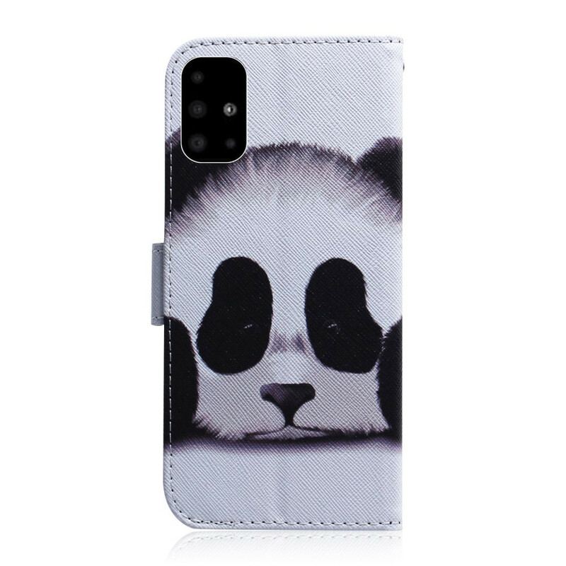 Flip Cover Samsung Galaxy A51 Panda Ansigt