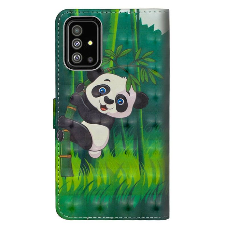 Flip Cover Samsung Galaxy A51 Panda Og Bambus