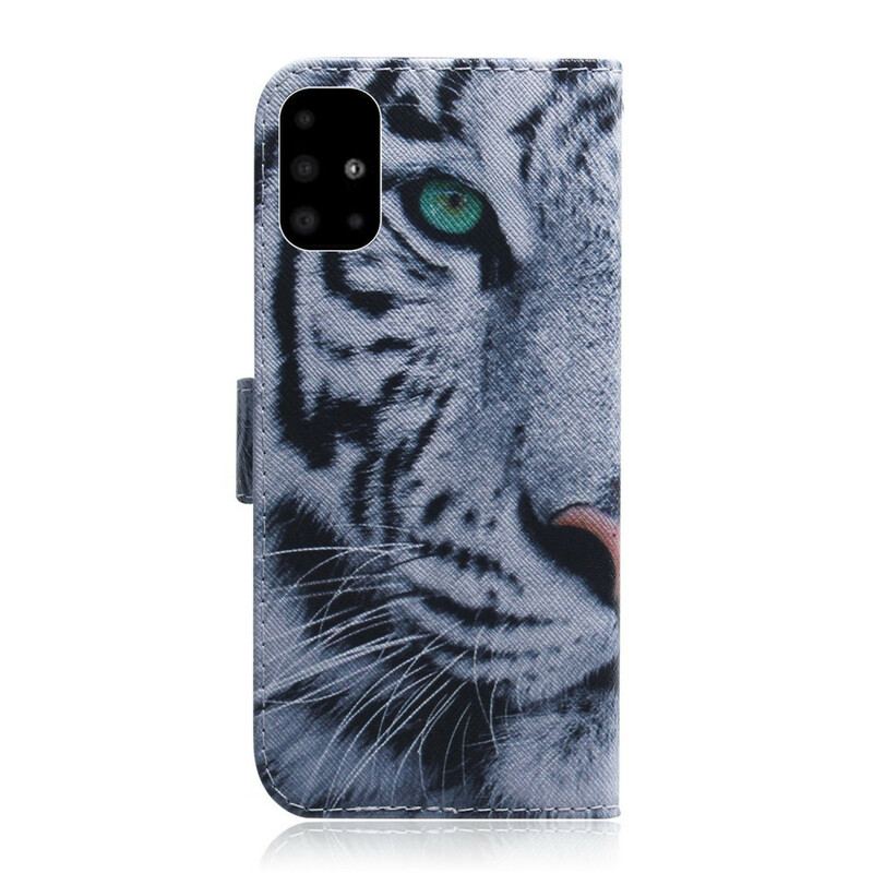 Flip Cover Samsung Galaxy A51 Tiger Ansigt