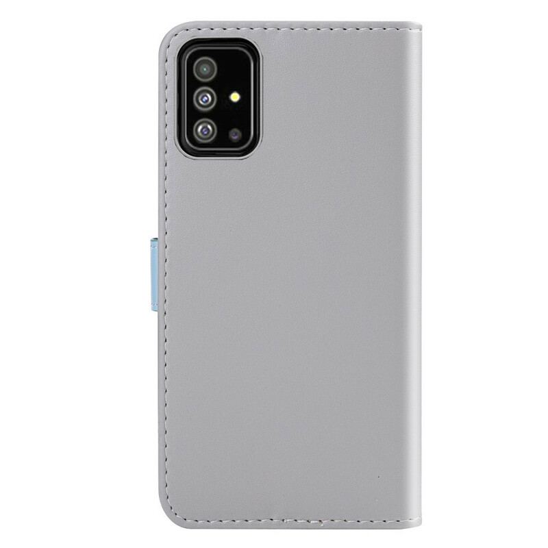 Flip Cover Samsung Galaxy A51 Trefarvet Lædereffekt