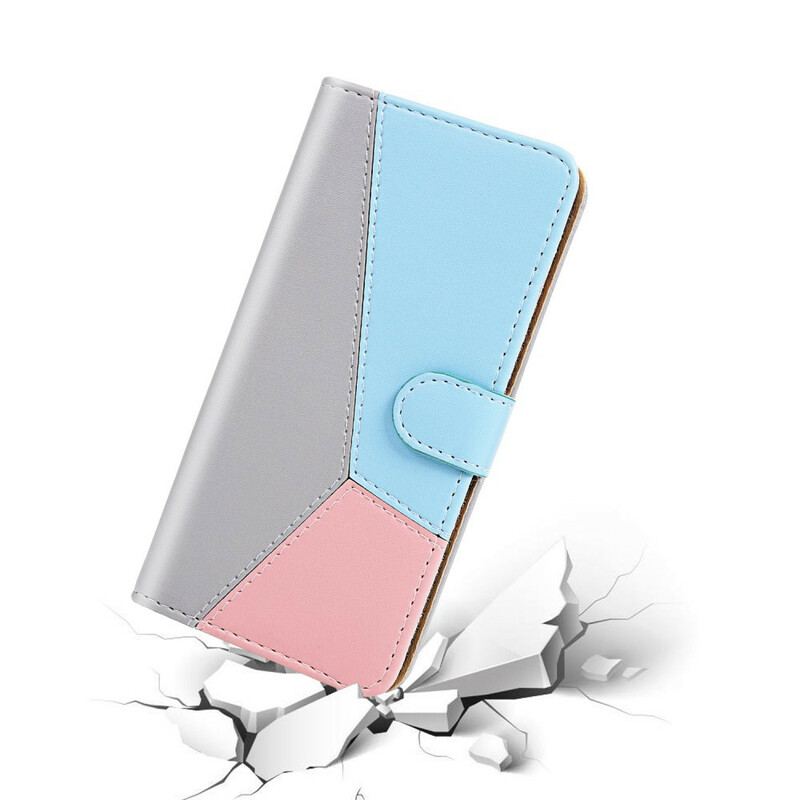 Flip Cover Samsung Galaxy A51 Trefarvet Lædereffekt