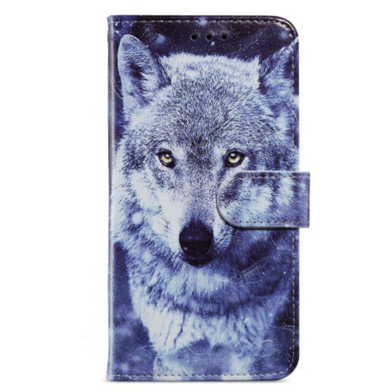 Flip Cover Google Pixel 7A Med Snor Min Strappy Wolf