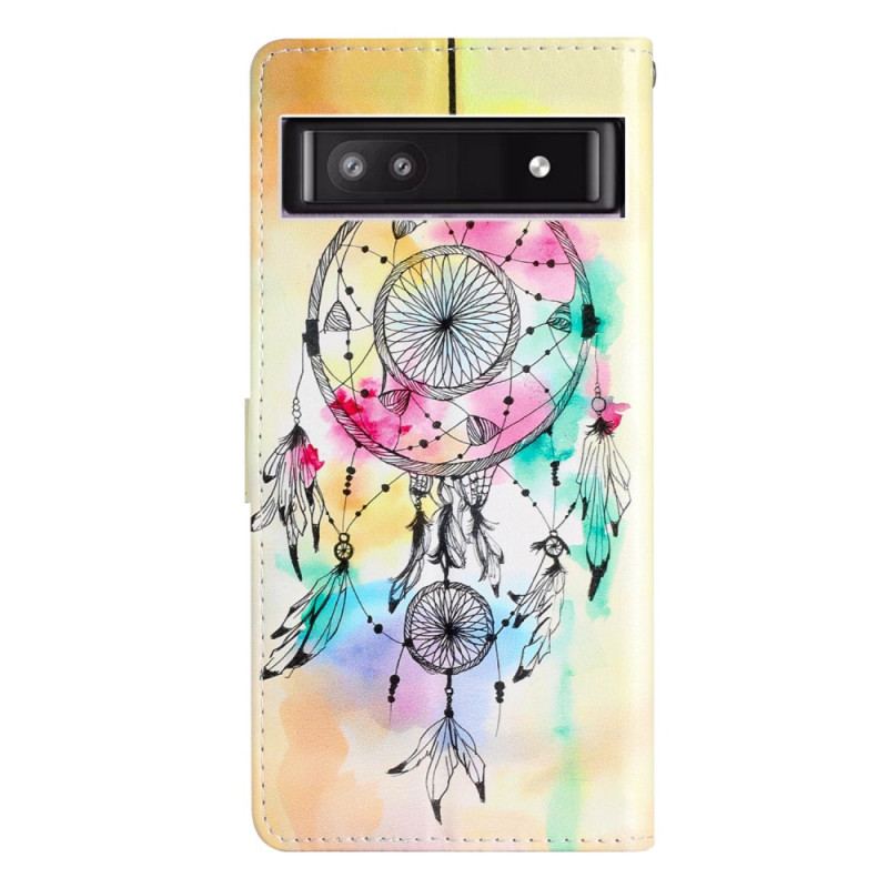 Flip Cover Google Pixel 7A Med Snor Strap Dream Catcher