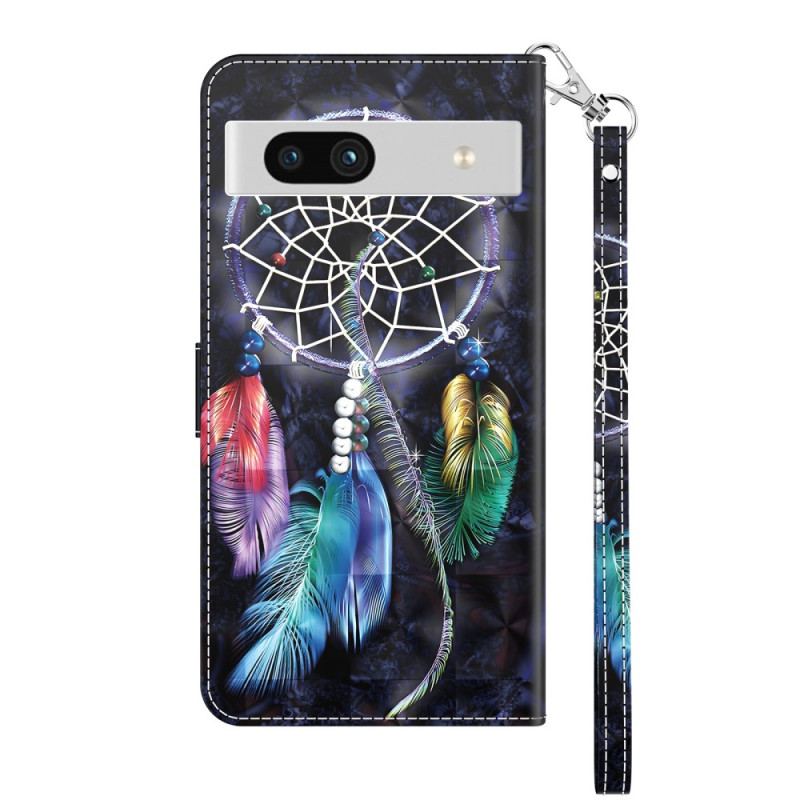 Flip Cover Google Pixel 7A Med Snor Strap Dream Catcher