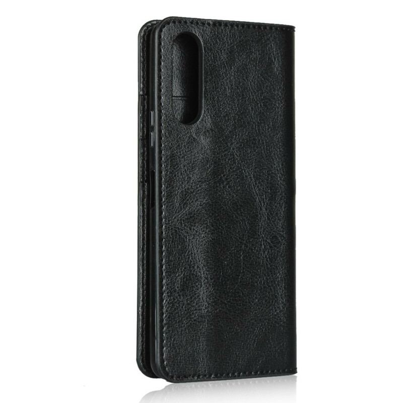 Cover Sony Xperia 10 II Flip Cover Ægte Læder